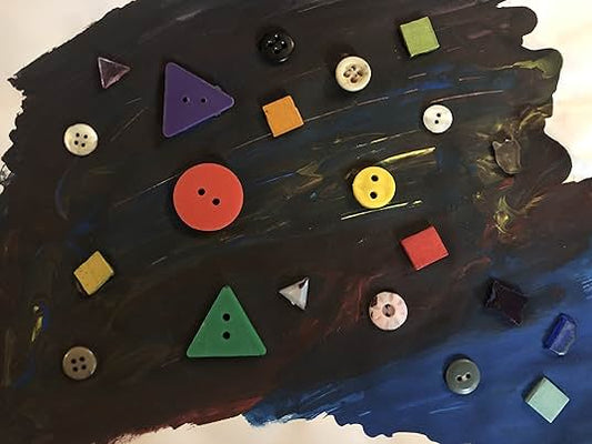 "Button Madness" Painting by Richard Burgin